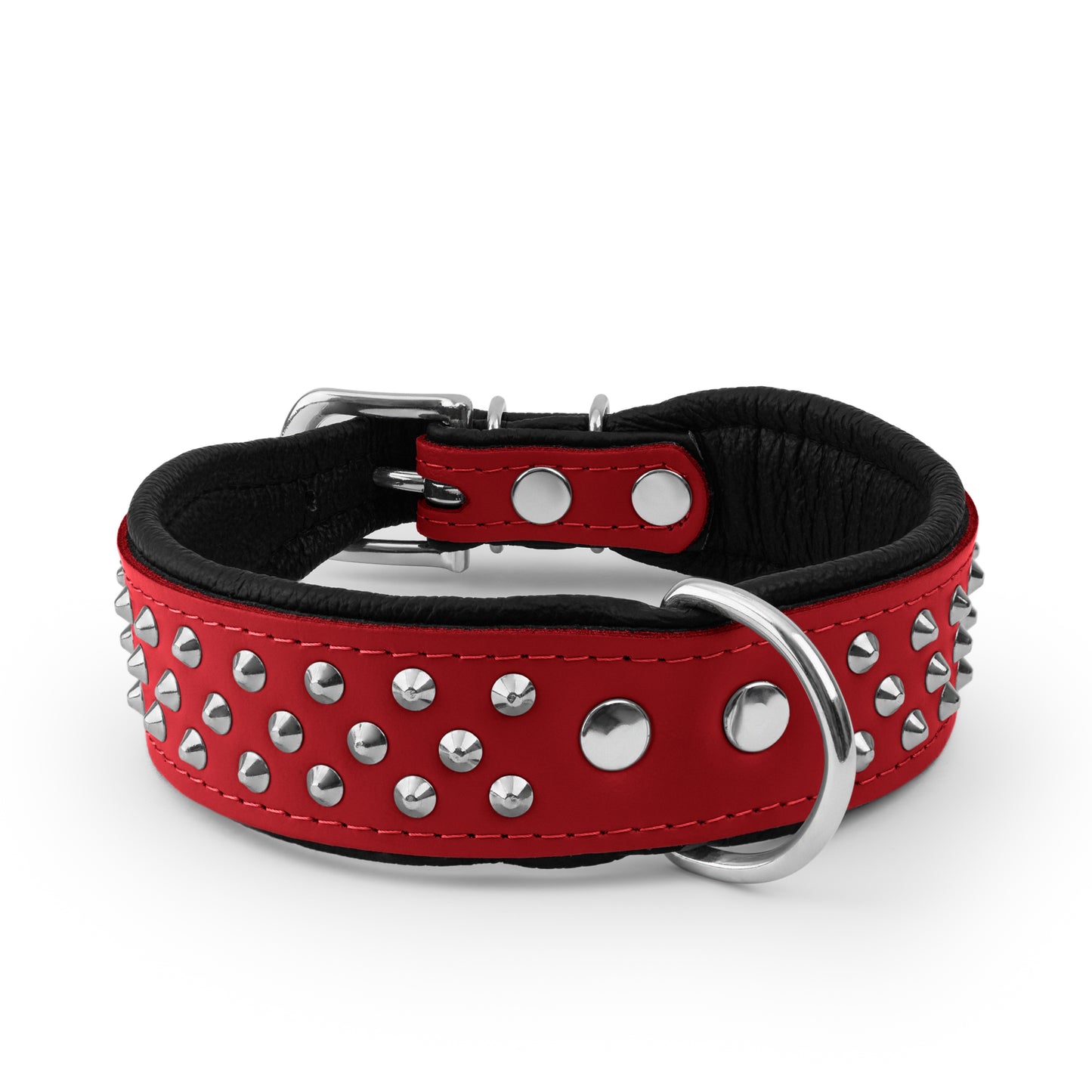 Leather collar with studs