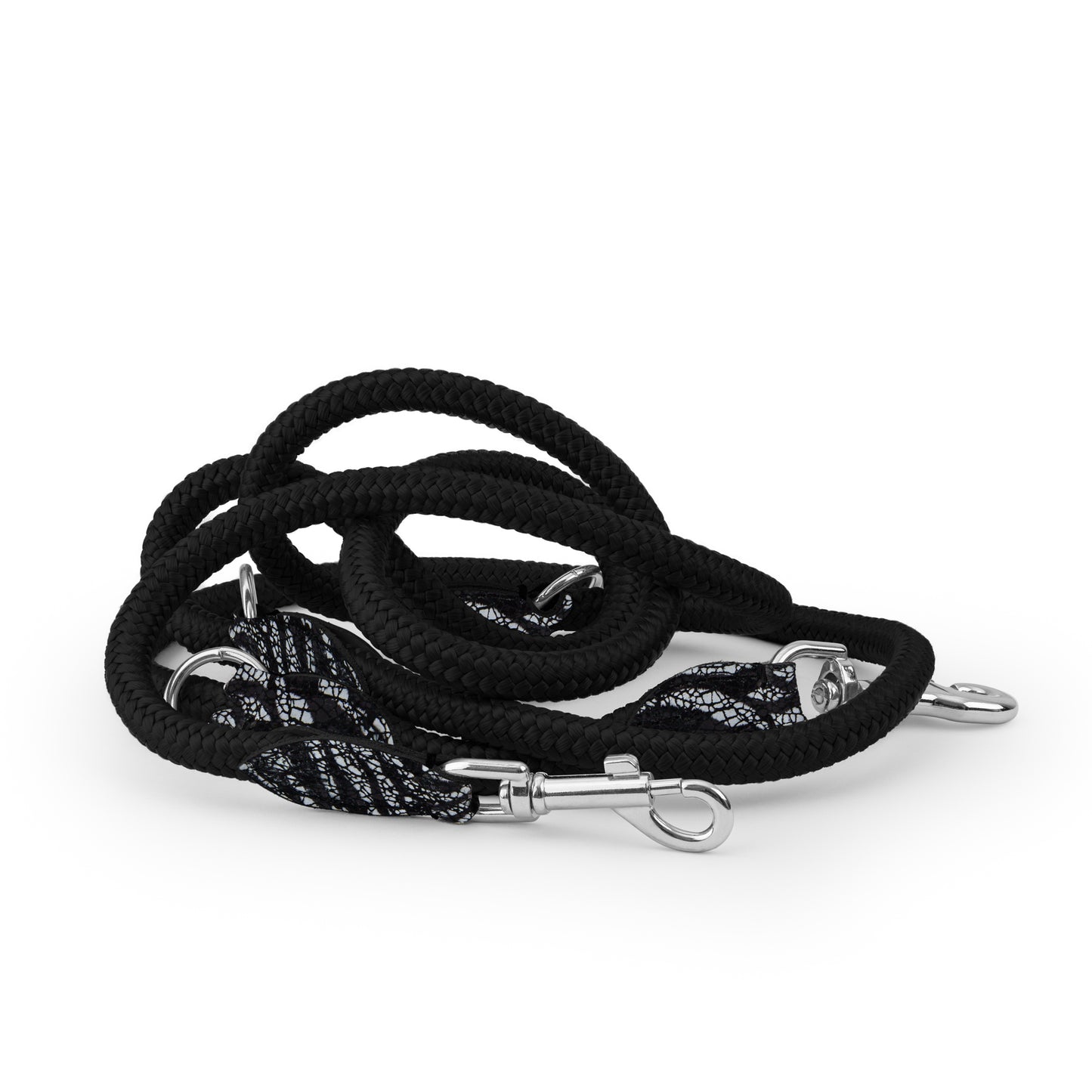 Zebra Leather Accent Cord Leash